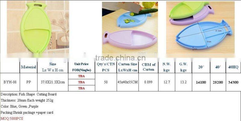 Plastic Fish Shape Cutting Board
