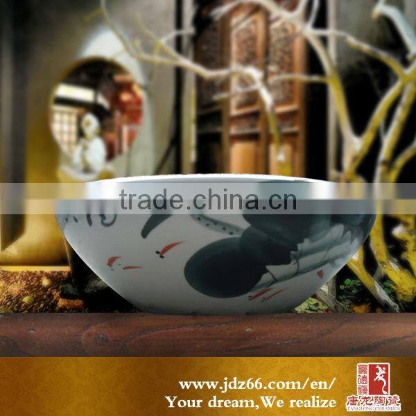 Jingdezhen decorative customized ceramic magic fish tank