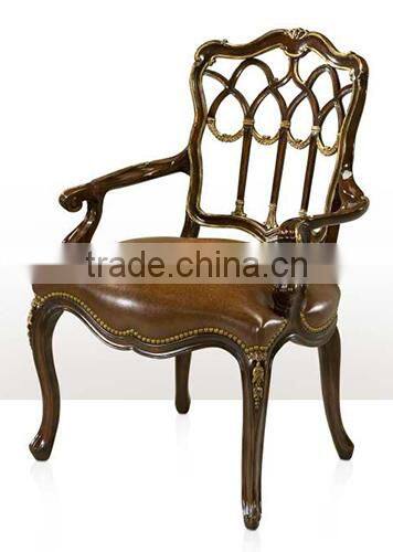 Exquiste Stylish Black and Golden Butterfly Carving Armchair with Elegant Soft Upholstery Fabric BF12-04264b