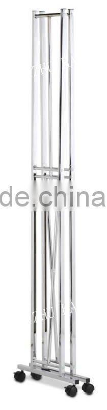 2016 China supplier stainless steel clothes rack/coat rack/garment rack with 4 wheels