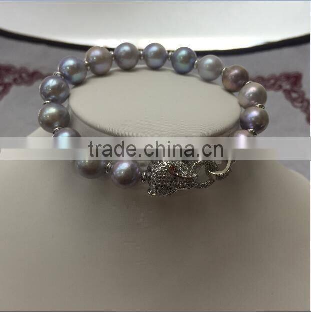 AA 8-9mm purple freshwater pearl bracelet