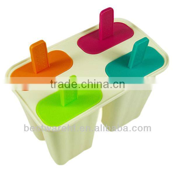 silicone molds for ice popsicle 4 cavities silicone ice cream popsicle molds