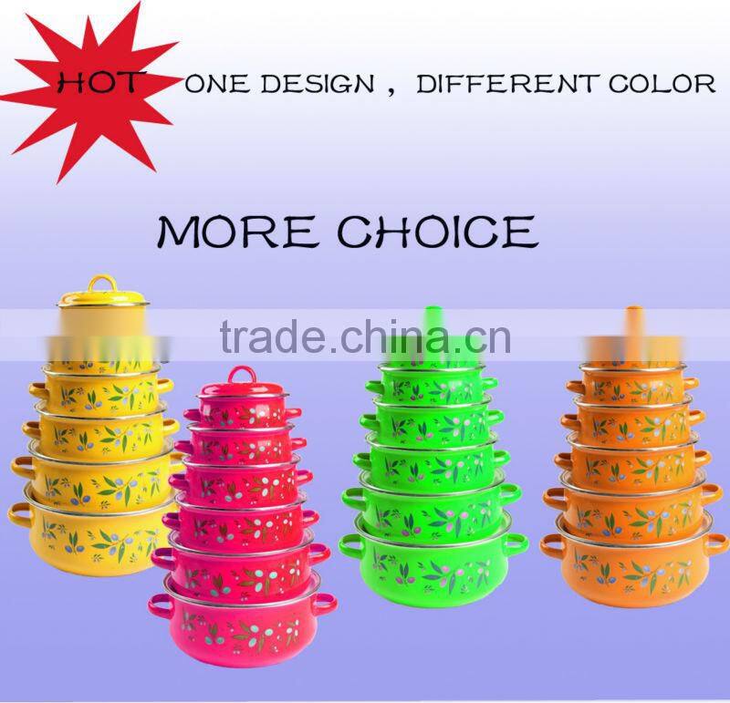 High quality bright color enamel casserole