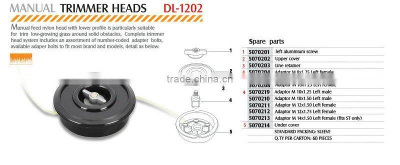 Factory wholesale manual grass trimmer head trimmer head for trimmer cutter DL-1202