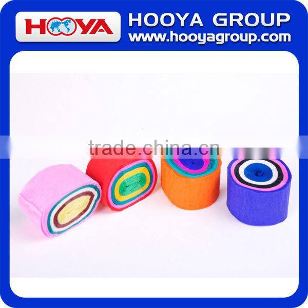 Colorful Party DIY Crepe Four Rainbow Paper Streamers