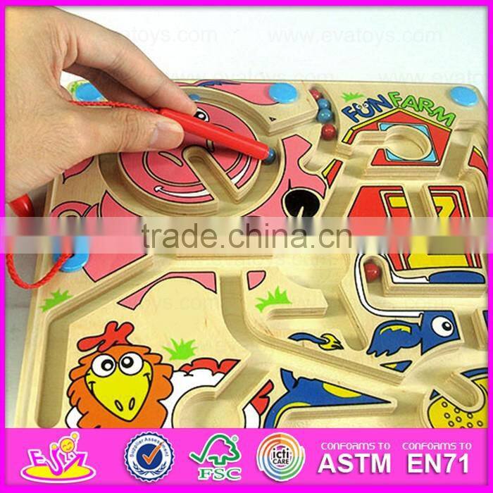 2016 new design kids wooden maze game,popular baby wooden maze game,wholesale children wooden maze game W11H012
