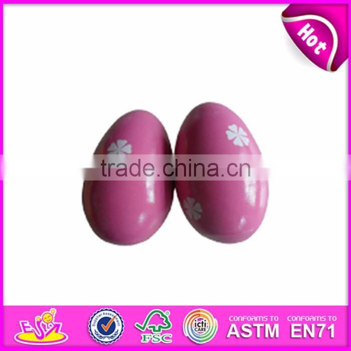 Customize shaker instruments baby mini wooden egg shaker instrument W07I079