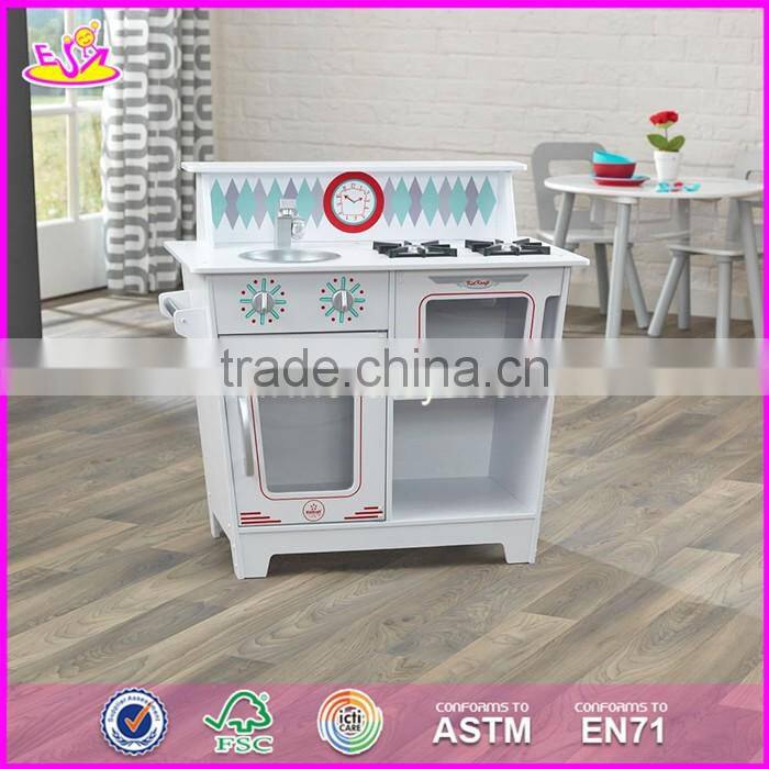 2017 new design pretend play funny wooden kids toy kitchen W10C256