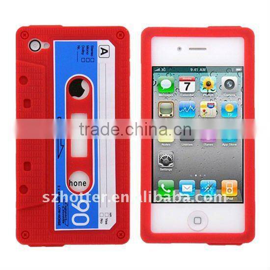 Classic Cassette Tape Silicone Cover Skin Case for Iphone