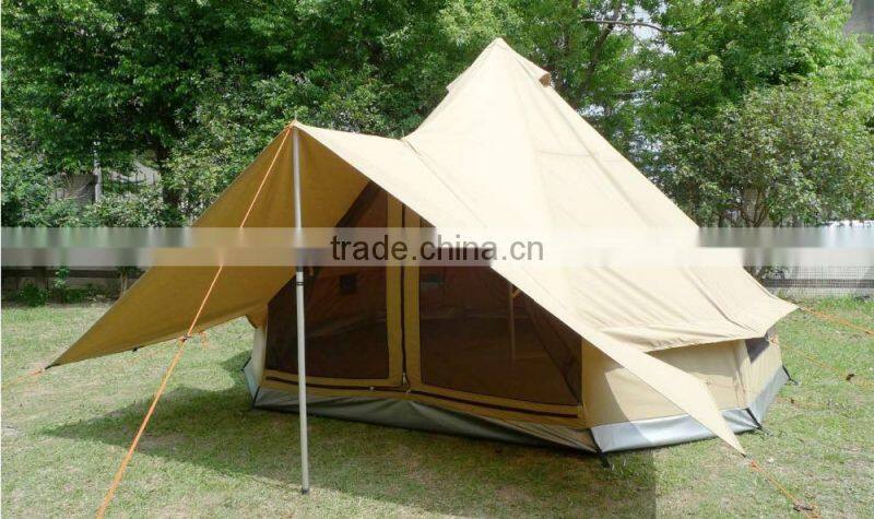 Outdoor high quality cotton canvas Bell Tent for camping