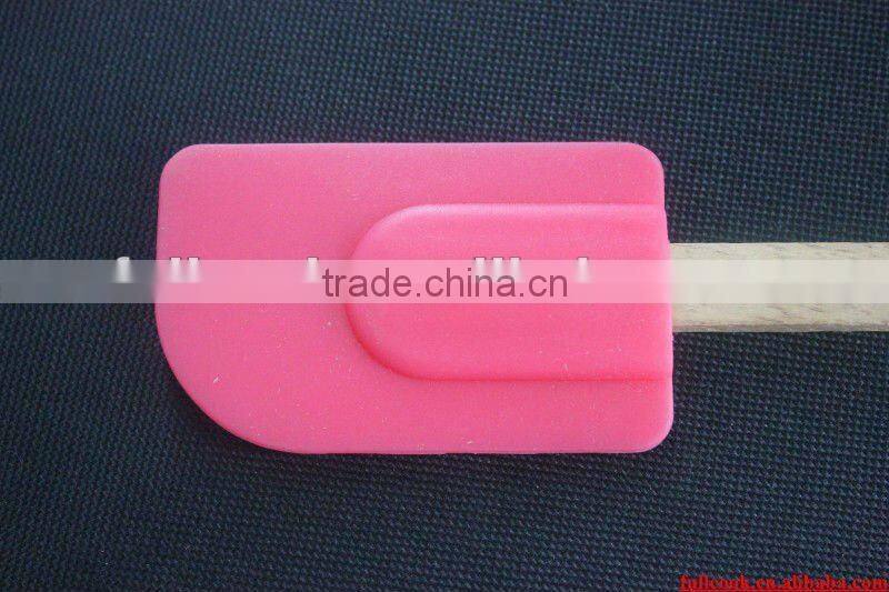 DELUXE WOODEN HANDLE SILICONE 3 PC SPATULA SET