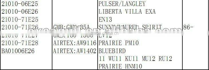 high quality 21010-06E25 auto water pump