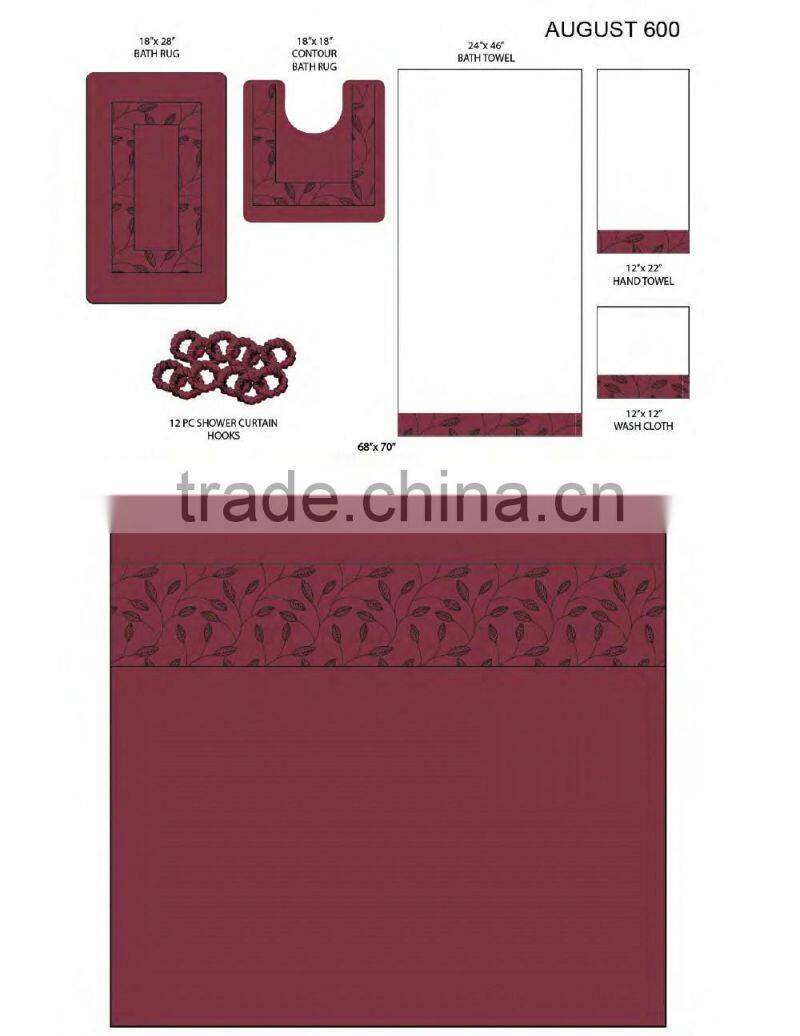 18PCS FLOCKING Bathroom Set