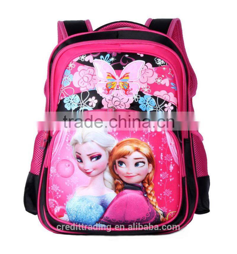 latest wholesale cartoon children school bag/student backpack