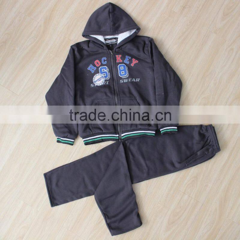Fashion Fleece Boys Printing Wholesale Custom Hooded Pants Stock