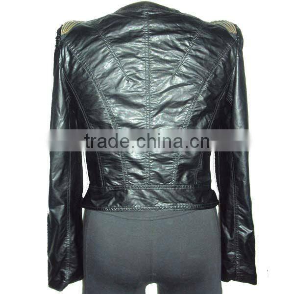 2014 spring PU leather spring leather jackets women