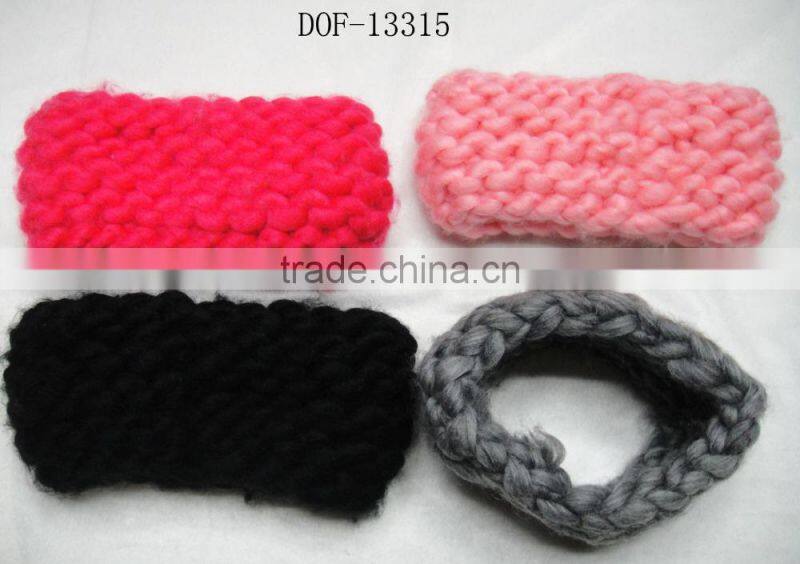 2016 Fashion winter top quality soft yarn latest woman designer crochet headband