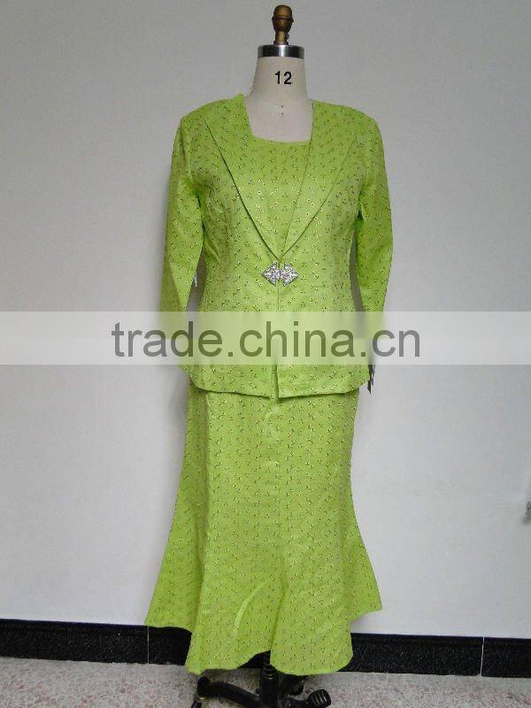Ladies embroidery 3 pcs formal skirt suit
