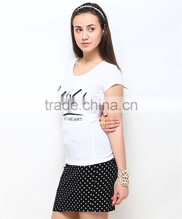 Wild white t-shirts slim body tight t-shirts