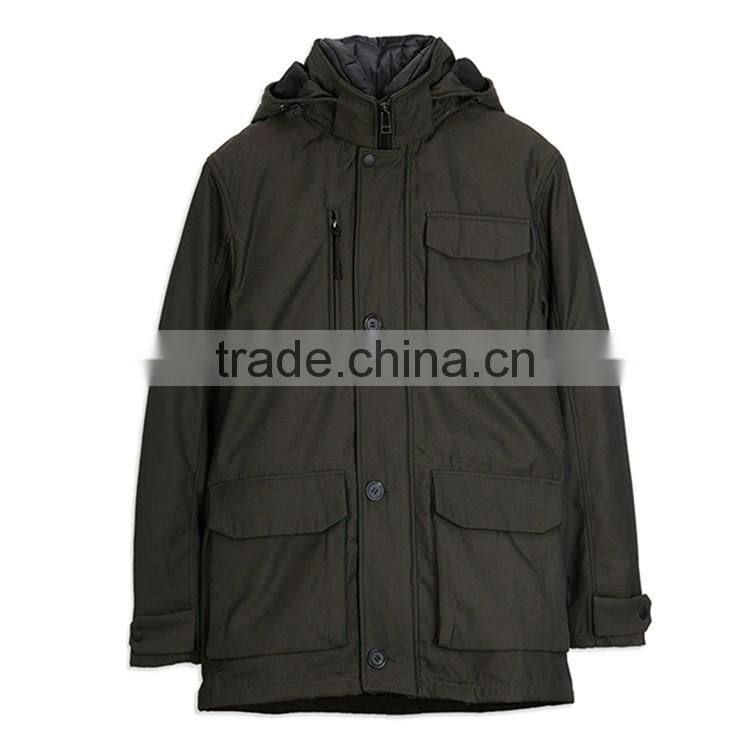 Promotional Price Multi-Pocket Hoody Man Padding Jacket