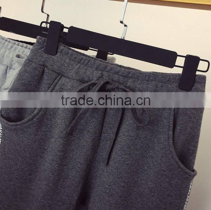 Fashionable skinny sports pants Pop style CVC80/20 cotton wholesale plain printed cheaper customized pants