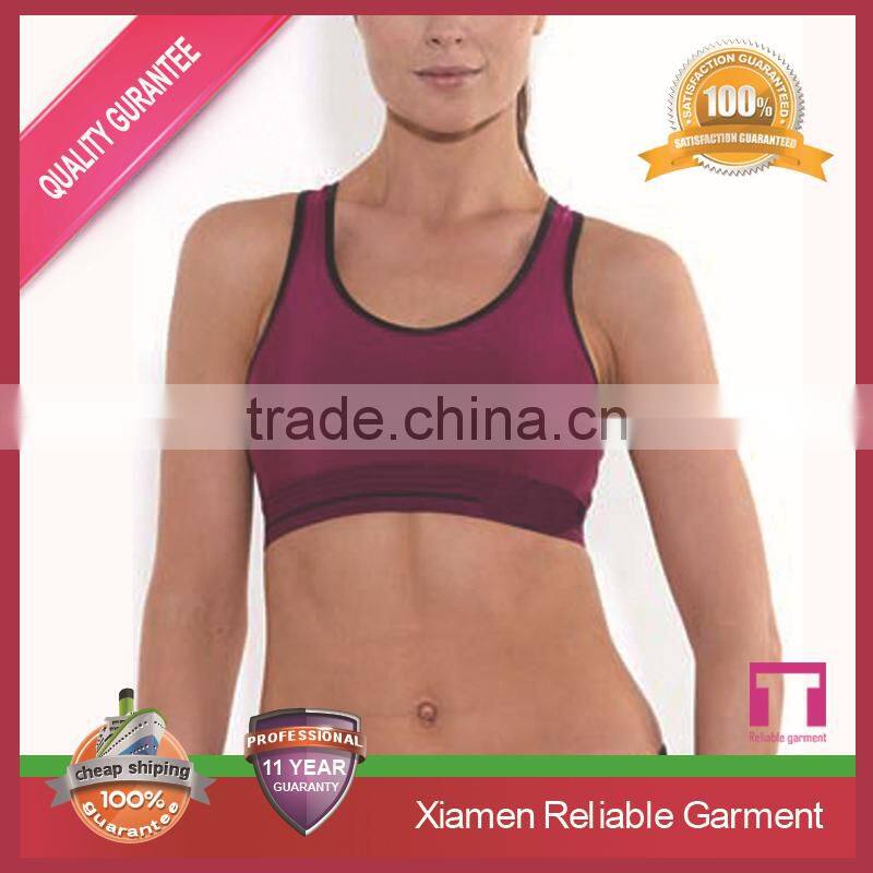 Top quality gym wear 88% nylon 12% spandexbra/ sexy fitness yoga bra for women
