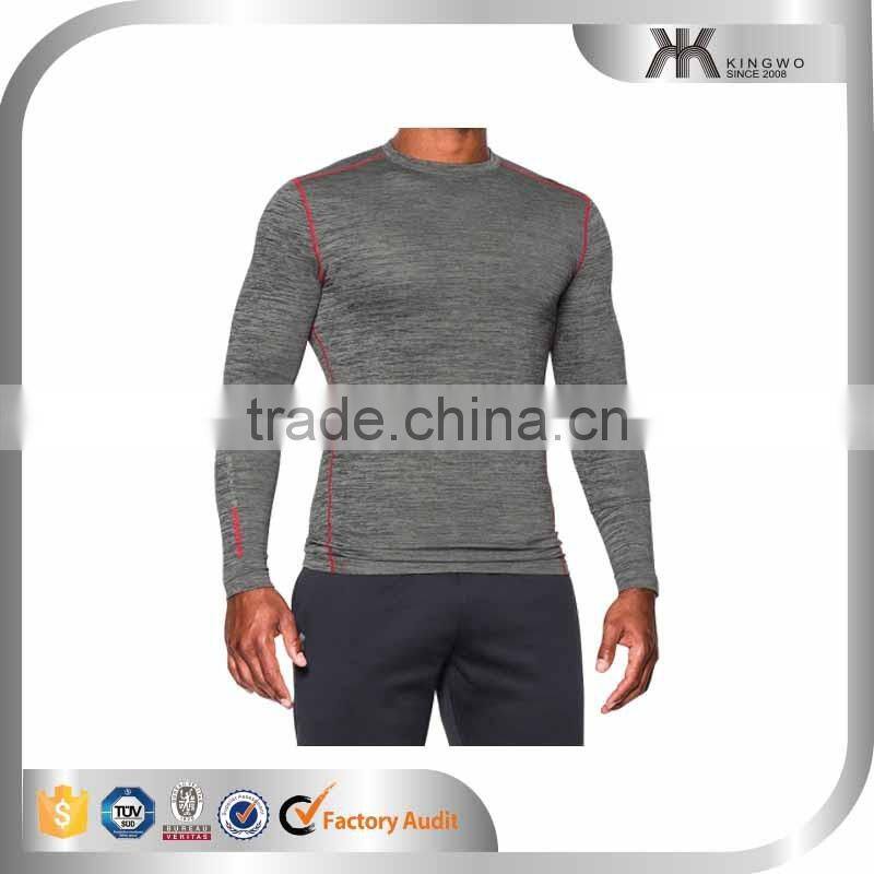 high quality dry fit nylon sport shirt fitted sport shirt gym mmucle fit design