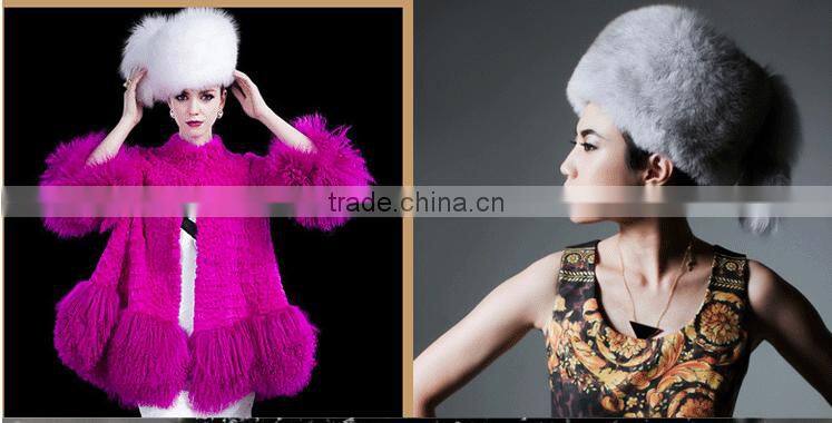 High Quality Winter Warm Women Lady Soft Faux Fox Fur Cossak Hat Cap Ski Beanie