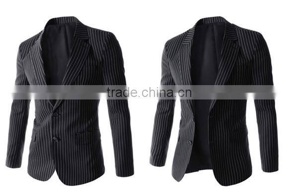1 pc hot sale good quality 4 size for choice slim fit striped long sleeve V neck slim fit men blazer