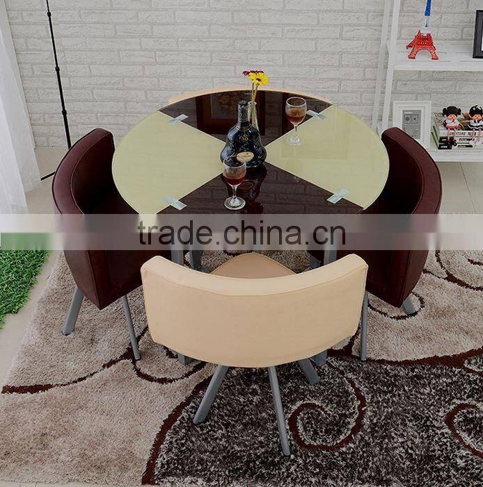 Simple style dining table set / luxury sectional dining table and chair