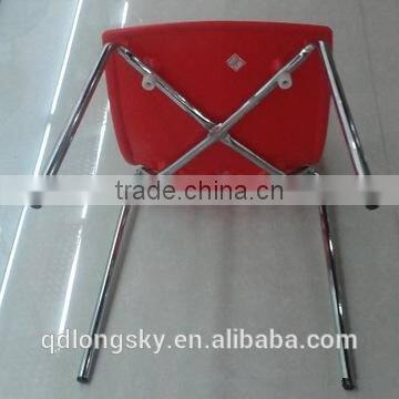 LS-4007 Wholesale new designed competitive price plastic hollow leisure chair Stackable PP Plastic Chair Dining Chair