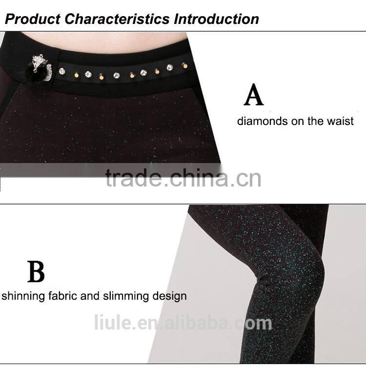 new product in China korean pants with diamonds decoration