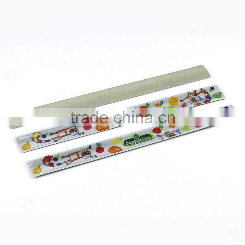colorful PVC reflect slap bracelet china factory slap band
