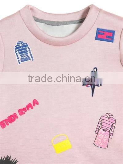 Wholesale one piece skirt young girls fashion pink printed skirt