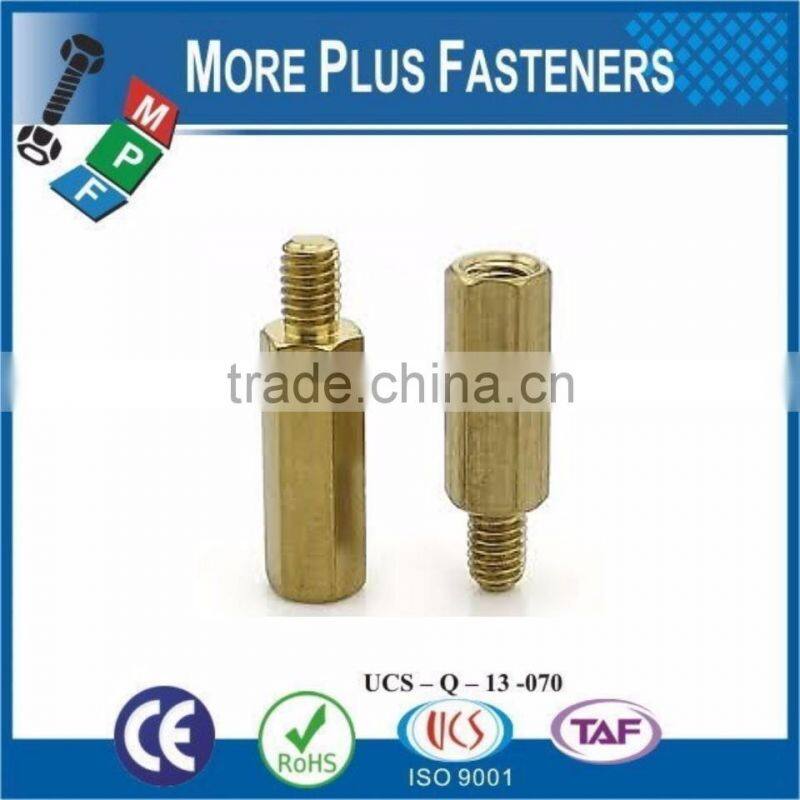 Made in Taiwan Brass Plated Stainless Steel Zinc Finish Standoff Nut