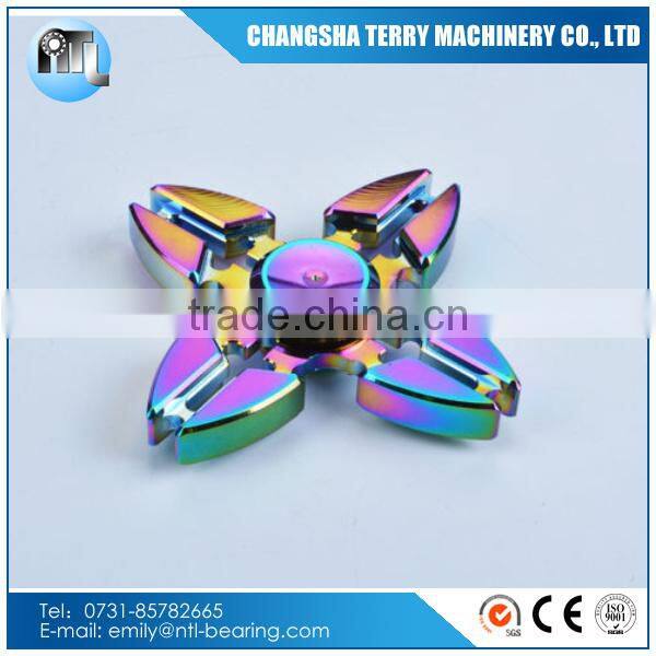 Rainbow Color Four Crab Aluminum Hand Spinner