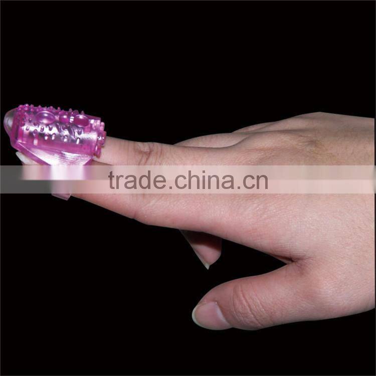Lesbian Vibrating Sleeve Finger Vibrator Sex Toy for women