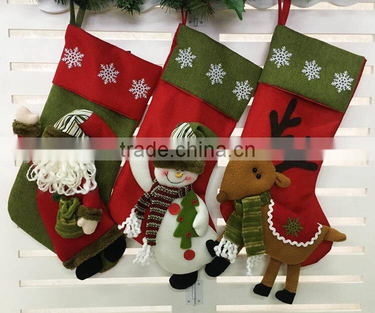 Window Displays Large Decoration Christmas Gift Stocking Reindeer Pattern M7090203