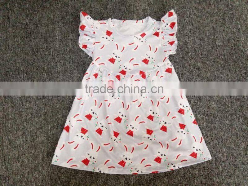 Wholesale four leaf clover pattern baby girl dresses spring/summer simple design party dress child frocks