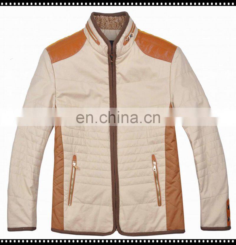 2015 fashion gentle men double insert pocket winter jacket