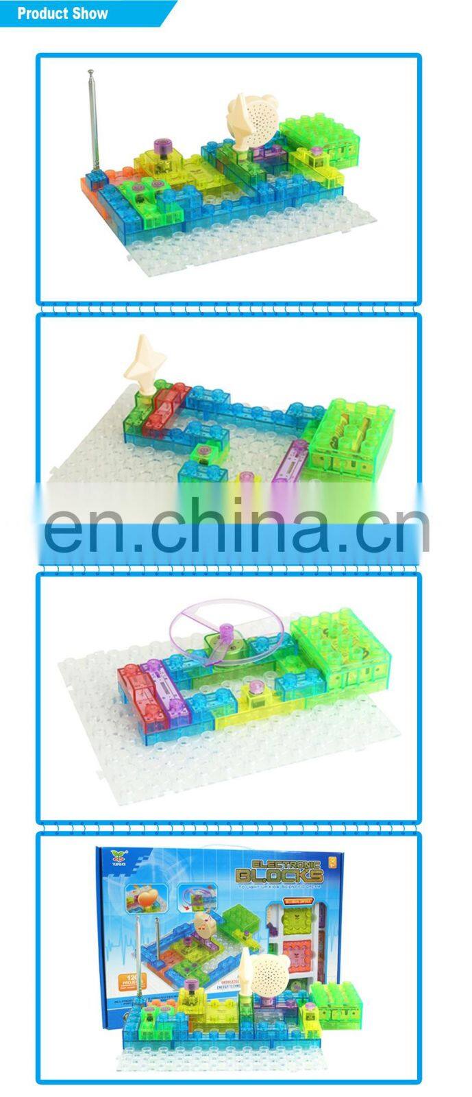 High quality science 120 projects electronic block for kids