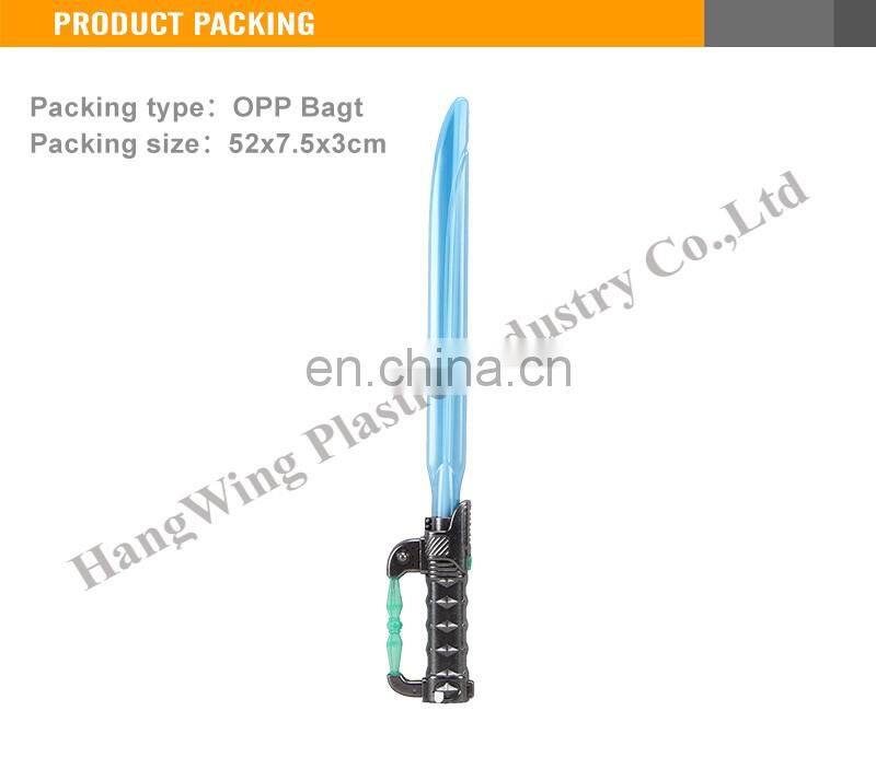 52 cm black handle blue light music flashing swords light saber(4 tpye mixed)