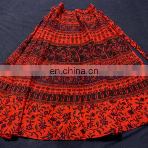 Indian Cotton Wrap Skirt Hippie Wrap Around Women Magic Skirt Mandala Skirt