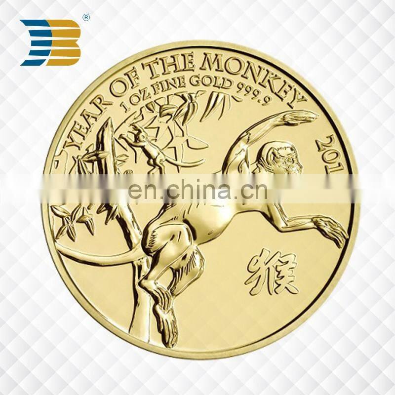 Factory direct sales cheap custom gold souvenir metal coin for sale