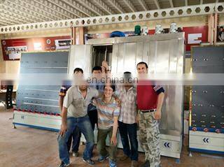 Glass washing machine for construction building use