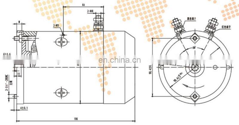 forklift electric dc motor 24 v 2200w