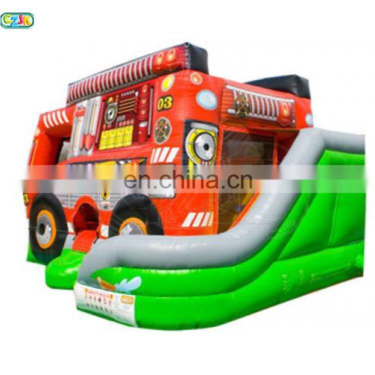 fire truck inflatable jumper combo bouncer jumping bouncy castle bounce house