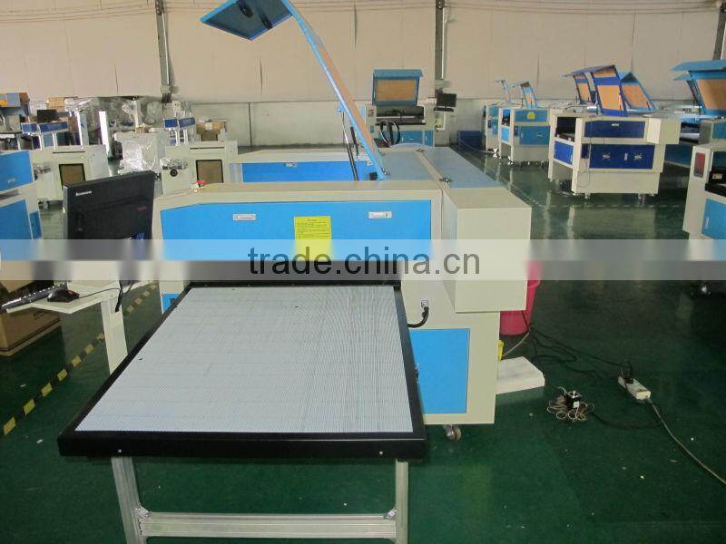 1000mmx800mm Fine and Precise Positioning Woven Labels Movable Exchanging working table laser cutting machine