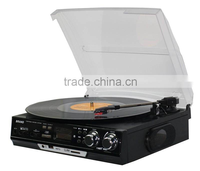 USB Turntable Player and Converter, Hot sale bluetooth Vinyl Suitcase Style Turntable