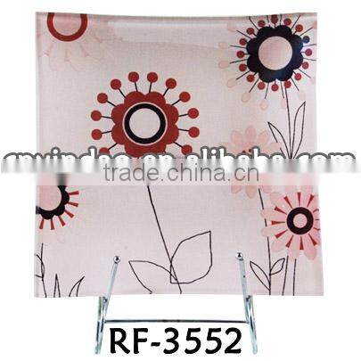 Wholesale Promotion Decorative Clear Glass Plate for Decoupage for Daily Use